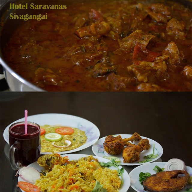 great mutton briyani from sivagangai saravana hotel